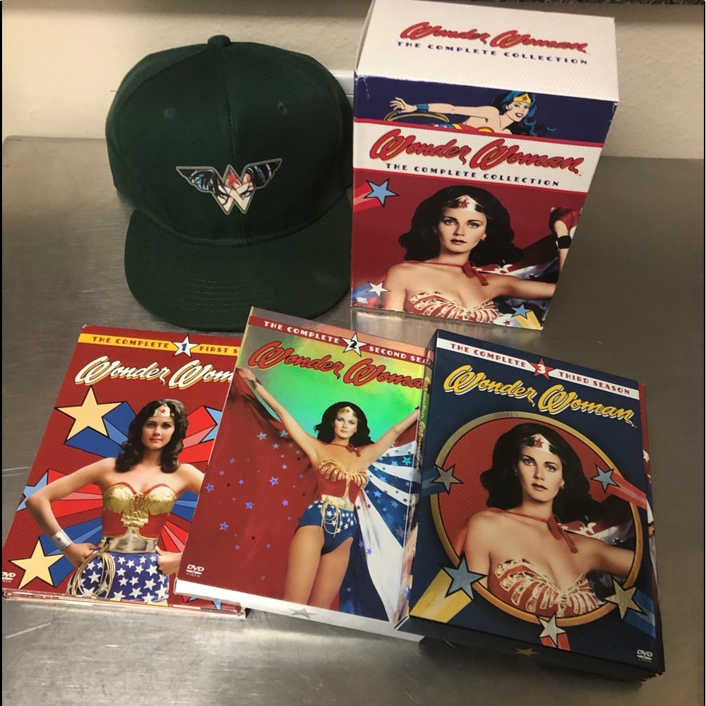 Wonder Woman Season 1-3 DVD Set w/ Trucker Hat